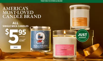 Pharmacy & Beauty offers in Kamloops | AMERICA'S MOST-LOVED CANDLE BRAND in Bath & Body Works | 2024-12-20 - 2024-12-20