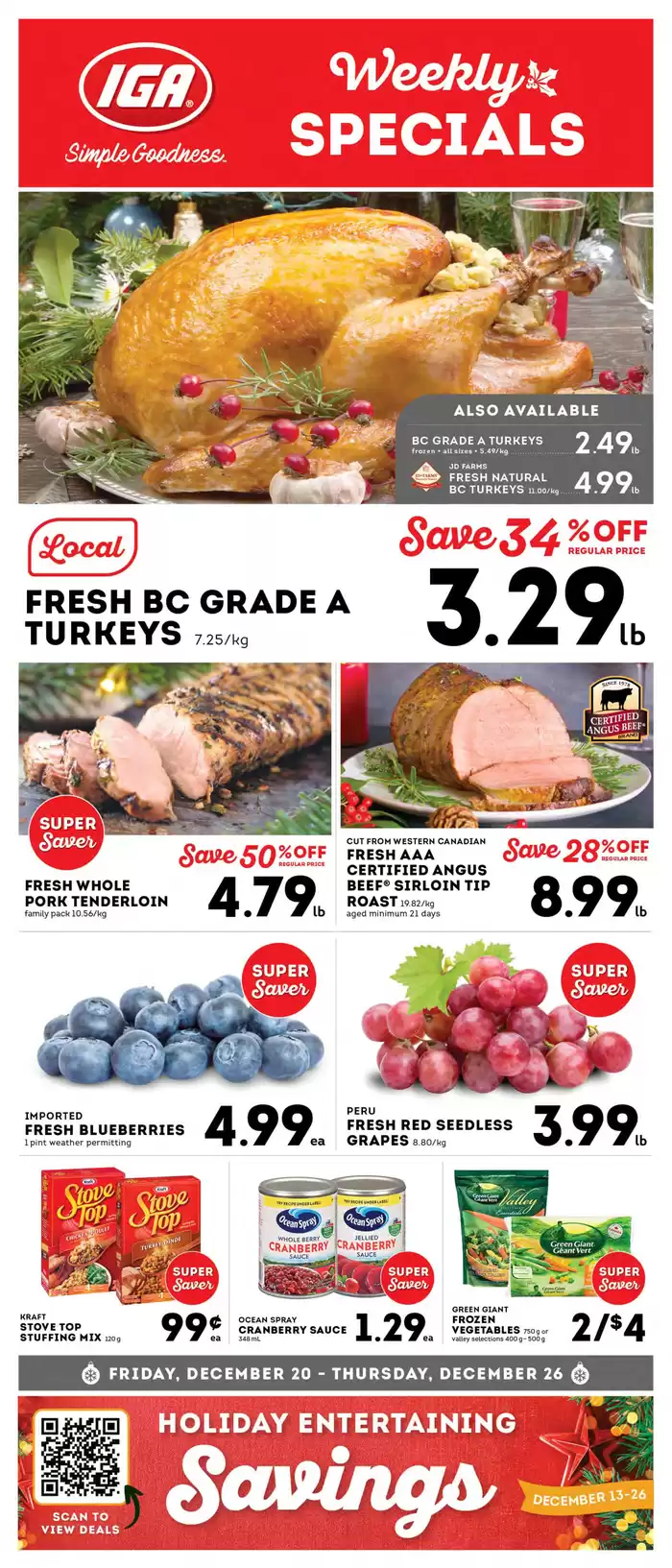 Market Place IGA catalogue in Vancouver | Market Place IGA weekly flyer | 2024-12-20 - 2024-12-26