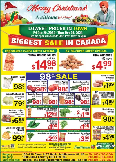 Fruiticana catalogue in Calgary | Fruiticana flyer | 2024-12-20 - 2025-01-03