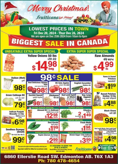 Fruiticana catalogue in Calgary | Current deals and offers | 2024-12-20 - 2025-01-03