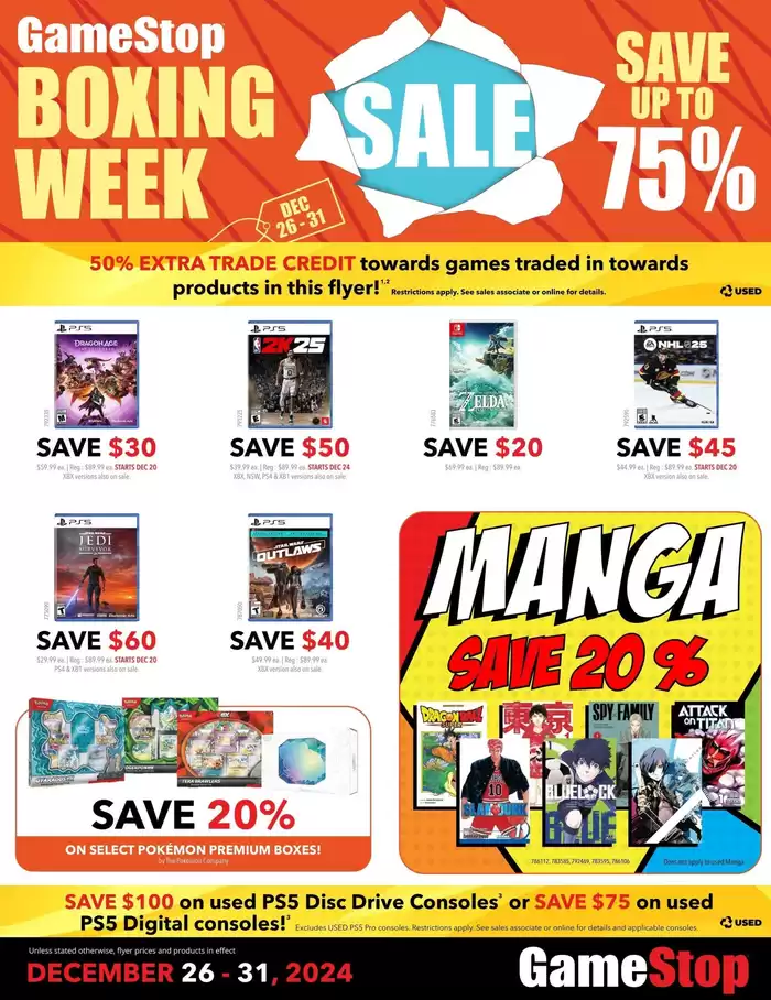 Game Stop catalogue in Calgary | Game Stop Weekly ad | 2024-12-26 - 2024-12-31