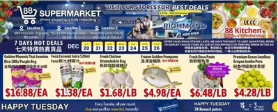 88 Supermarket catalogue in Vancouver | 7 DAYS HOT DEALS(WHOLE WEEK DEALSFROM DEC 20TO DEC 26) | 2024-12-21 - 2025-01-04