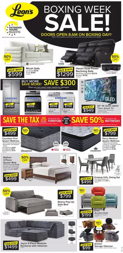 Home & Furniture offers in Quebec | Corporate Stores in Leon's | 2024-12-19 - 2025-01-01