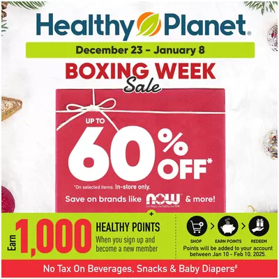 Pharmacy & Beauty offers | Boxing Week Sale in Healthy Planet | 2024-12-24 - 2025-01-08