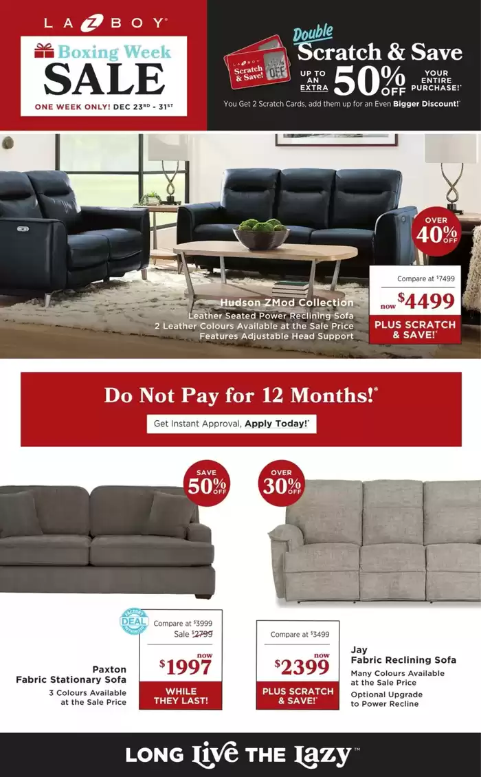 La Z Boy catalogue in Vaughan | Boxing Week Sale | 2024-12-24 - 2024-12-31