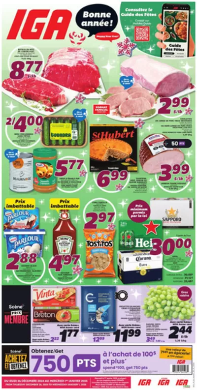 IGA Extra catalogue in Châteauguay | IGA Extra weekly flyer | 2024-12-26 - 2025-01-01