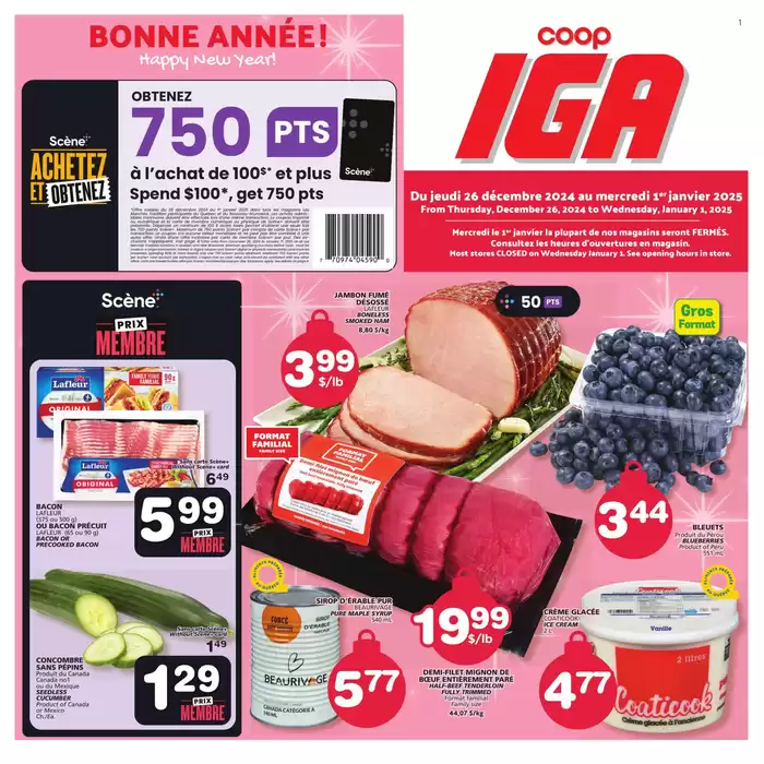 IGA Extra catalogue in Châteauguay | Great discounts on selected products | 2024-12-26 - 2025-01-01