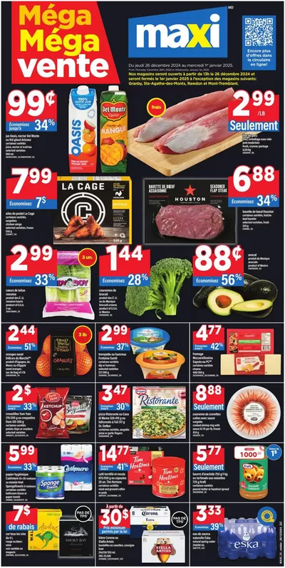 Grocery offers in Port-Cartier | Weekly Flyer -Hybris in Maxi | 2024-12-26 - 2025-01-01