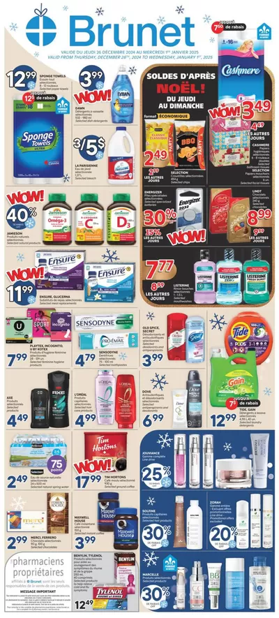 Pharmacy & Beauty offers in Port-Cartier | Top deals and discounts in Brunet | 2024-12-26 - 2025-01-01