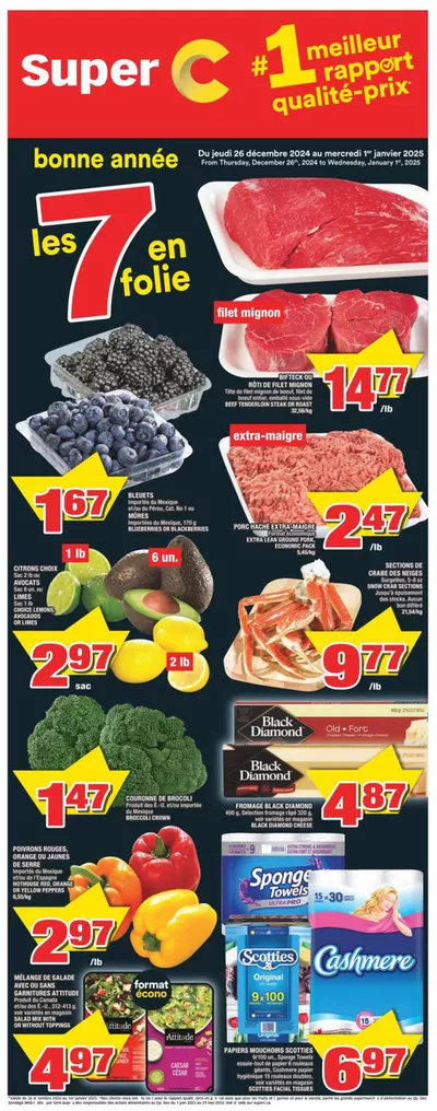 Grocery offers in Trois-Rivières | New offers to discover in Super C | 2024-12-26 - 2025-01-01