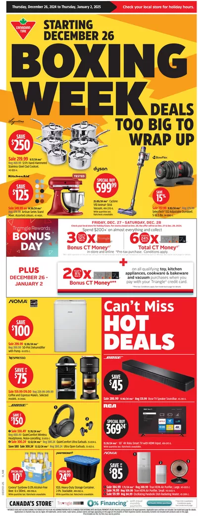 Canadian Tire catalogue in Miramichi | Current deals and offers | 2024-12-26 - 2025-01-02