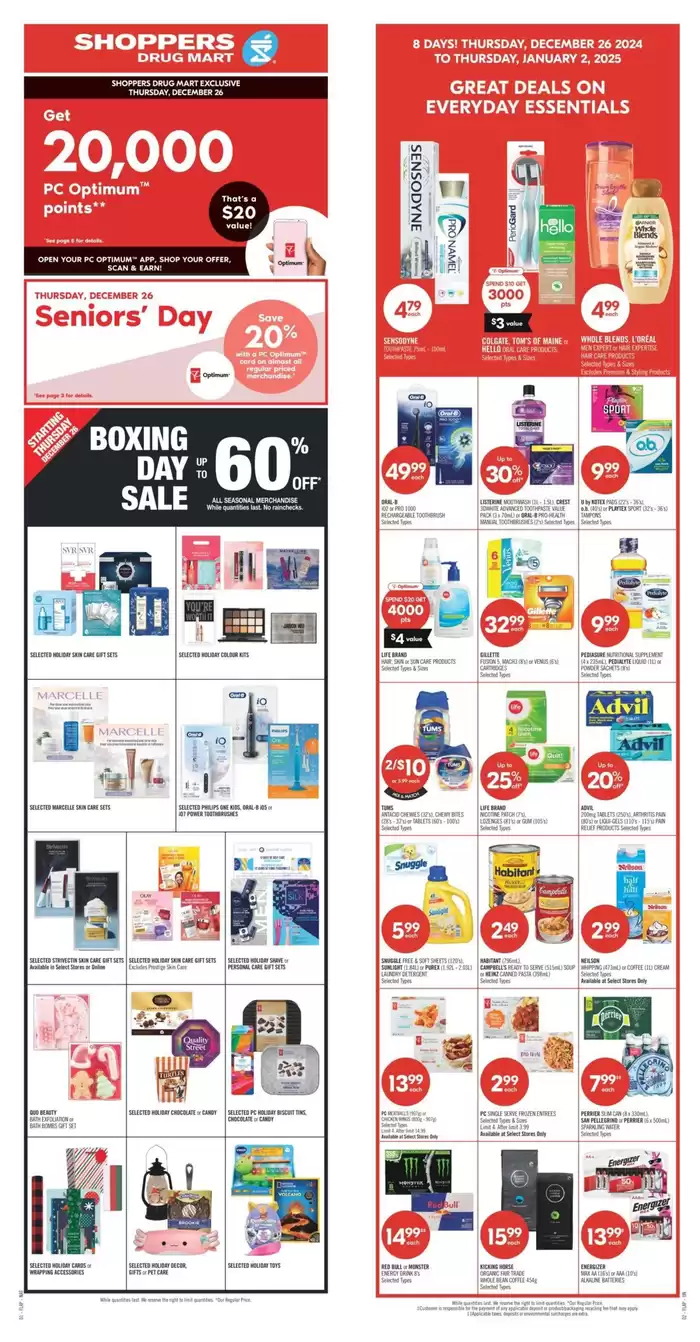 Shoppers Drug Mart catalogue in Toronto | Current special promotions | 2024-12-25 - 2025-01-08