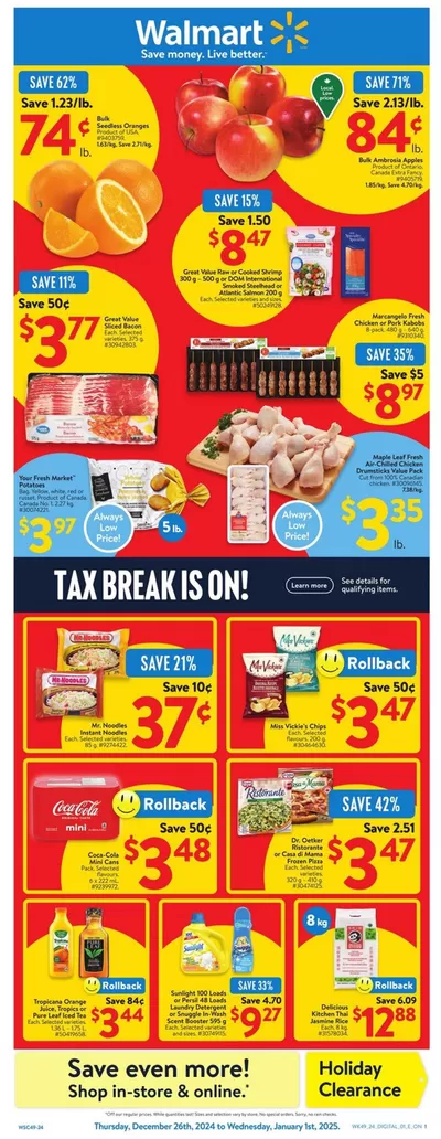 Grocery offers in Rivière-du-Loup | Walmart flyer in Walmart | 2024-12-25 - 2025-01-08