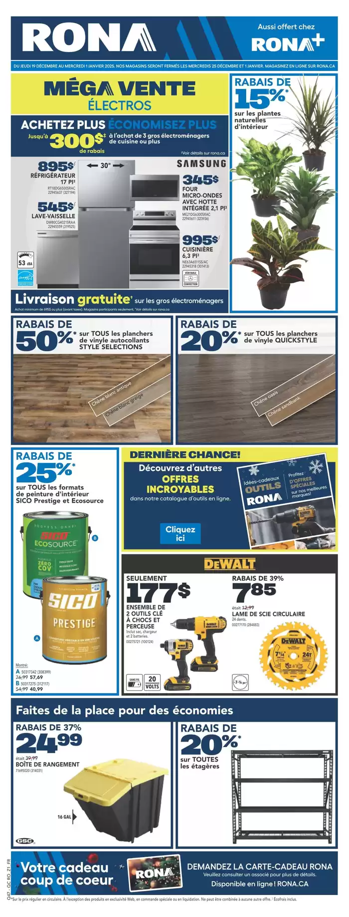 RONA catalogue in Montreal | New offers to discover | 2024-12-25 - 2025-01-08