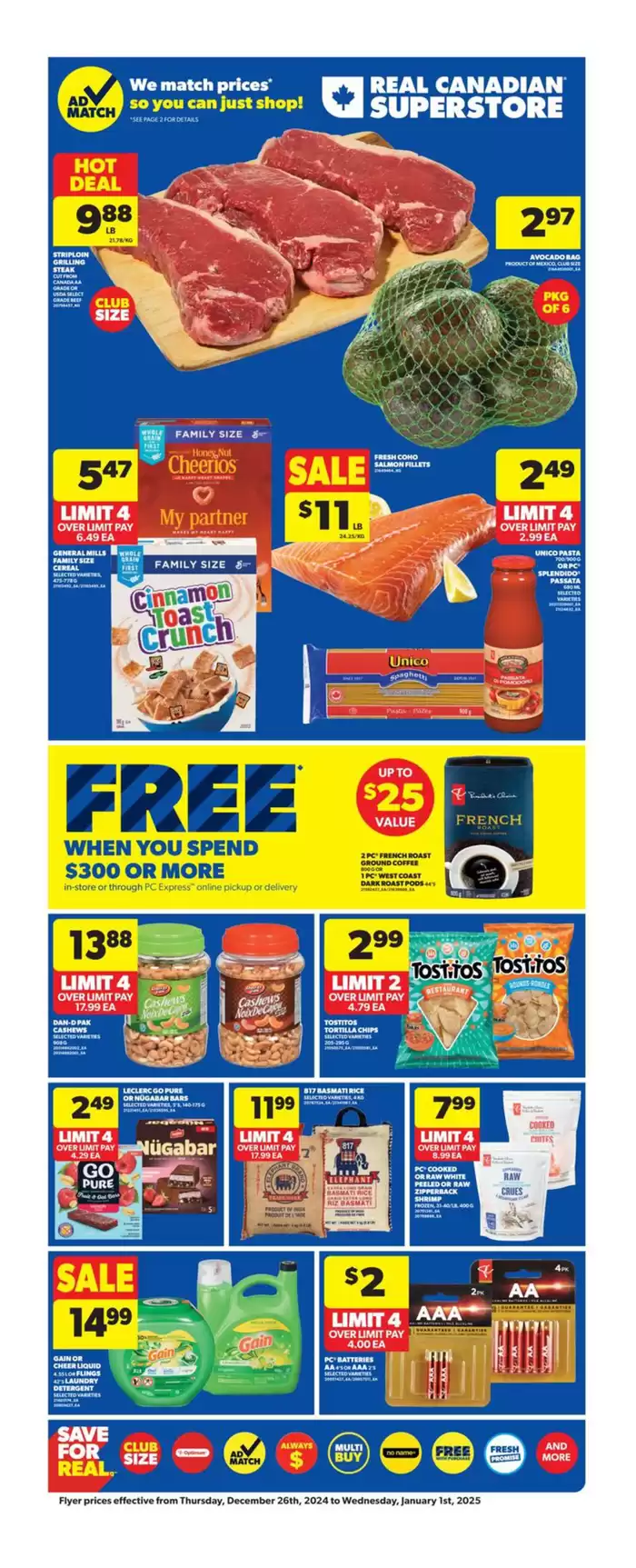 Real Canadian Superstore catalogue in Coquitlam | Weekly Flyer | 2024-12-26 - 2025-01-01