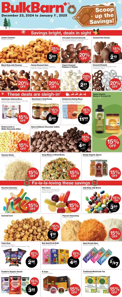 Grocery offers in Rivière-du-Loup | Bulk Barn Weekly ad in Bulk Barn | 2024-12-25 - 2025-01-08