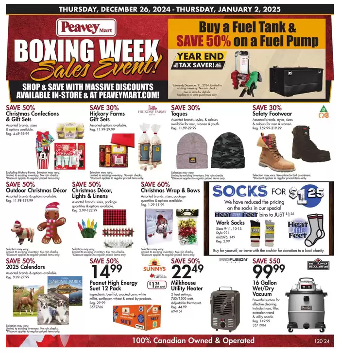 Peavey Mart catalogue in St. Catharines | Boxing Week Event | 2024-12-26 - 2025-01-02