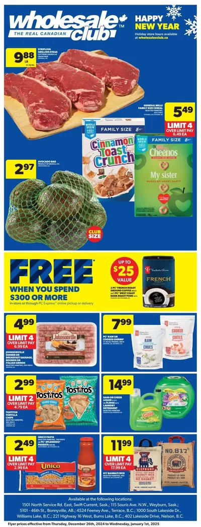 Wholesale Club catalogue in Thunder Bay | Wholesale Club Weekly ad | 2024-12-26 - 2025-01-09