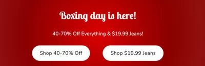 Clothing, Shoes & Accessories offers in Kenora | Boxing Day Sale in Warehouse One | 2024-12-26 - 2024-12-31