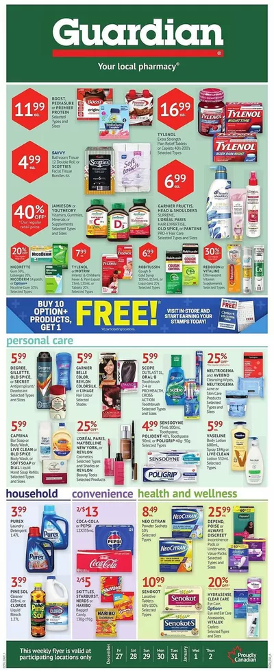 Pharmacy & Beauty offers in Vernon | Guardian Pharmacy weekly flyer in Guardian Pharmacy | 2024-12-26 - 2025-01-01