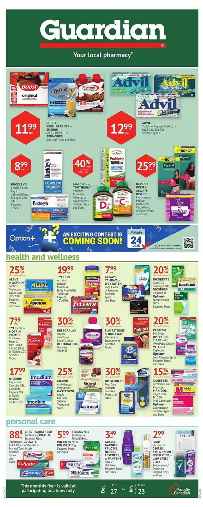 Guardian Pharmacy catalogue in Vancouver | Discounts and promotions | 2024-12-26 - 2025-01-01