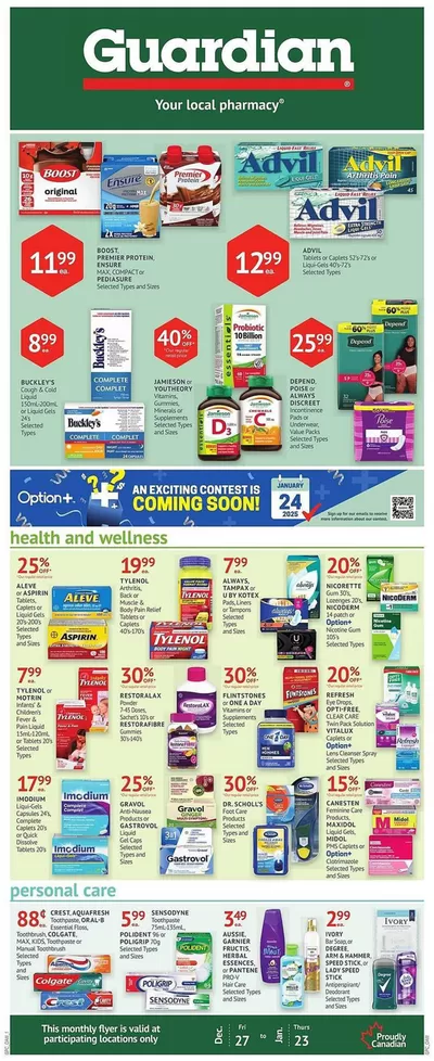 Pharmacy & Beauty offers in Vernon | Discounts and promotions in Guardian Pharmacy | 2024-12-26 - 2025-01-01