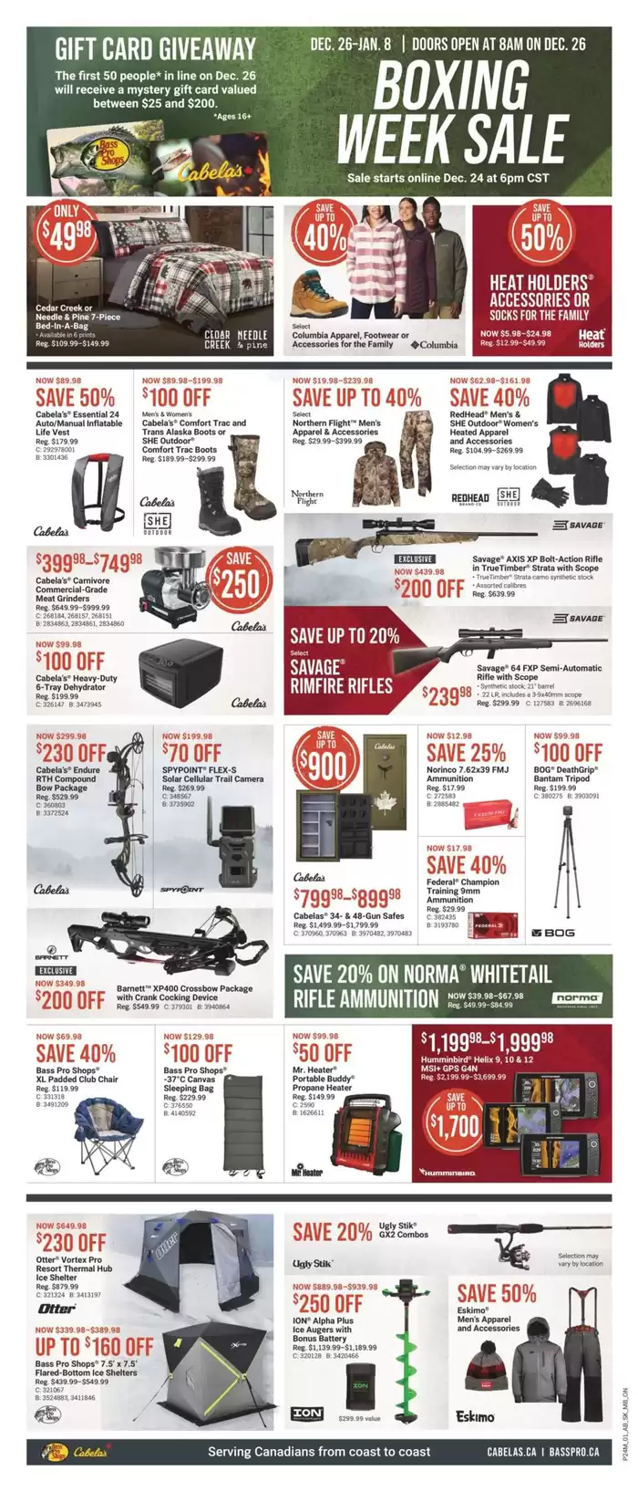 Bass Pro Shop catalogue in Ottawa | Boxing Week Sale | 2024-12-26 - 2025-01-08