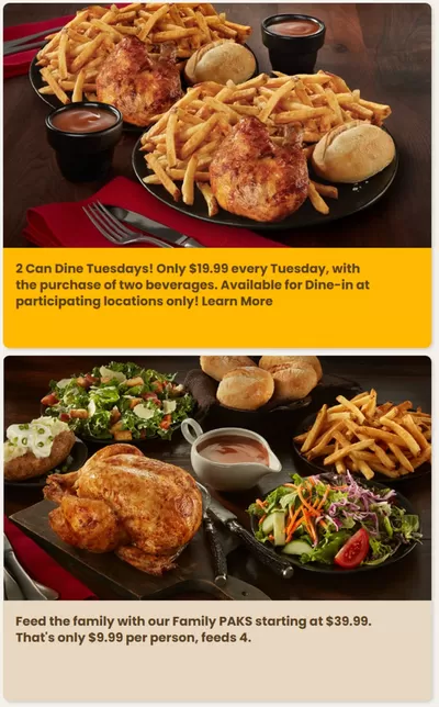 Restaurants offers in Kitchener | Current deals and offers in Swiss Chalet | 2024-12-26 - 2025-01-09