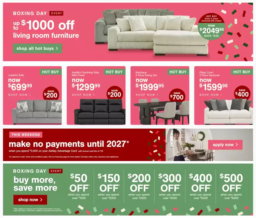 Ashley Furniture catalogue in Brampton | Boxing Week Event | 2024-12-27 - 2024-12-31