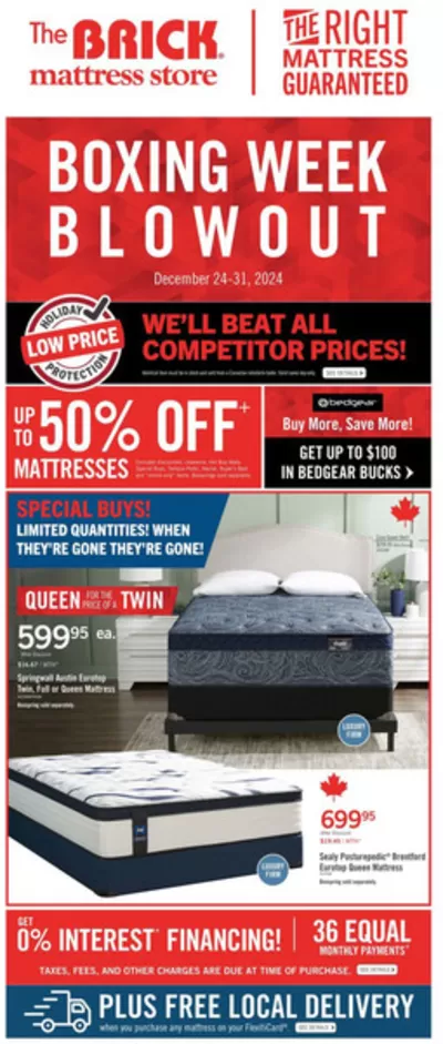 Home & Furniture offers in Mount Royal | Brick Mattress Store in The Brick | 2024-12-24 - 2024-12-31