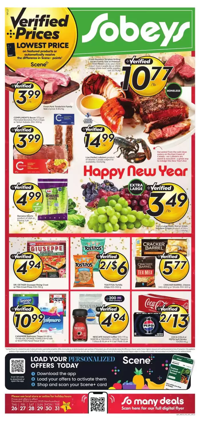 Sobeys catalogue in Orangeville | Save now with our deals | 2024-12-28 - 2025-01-11