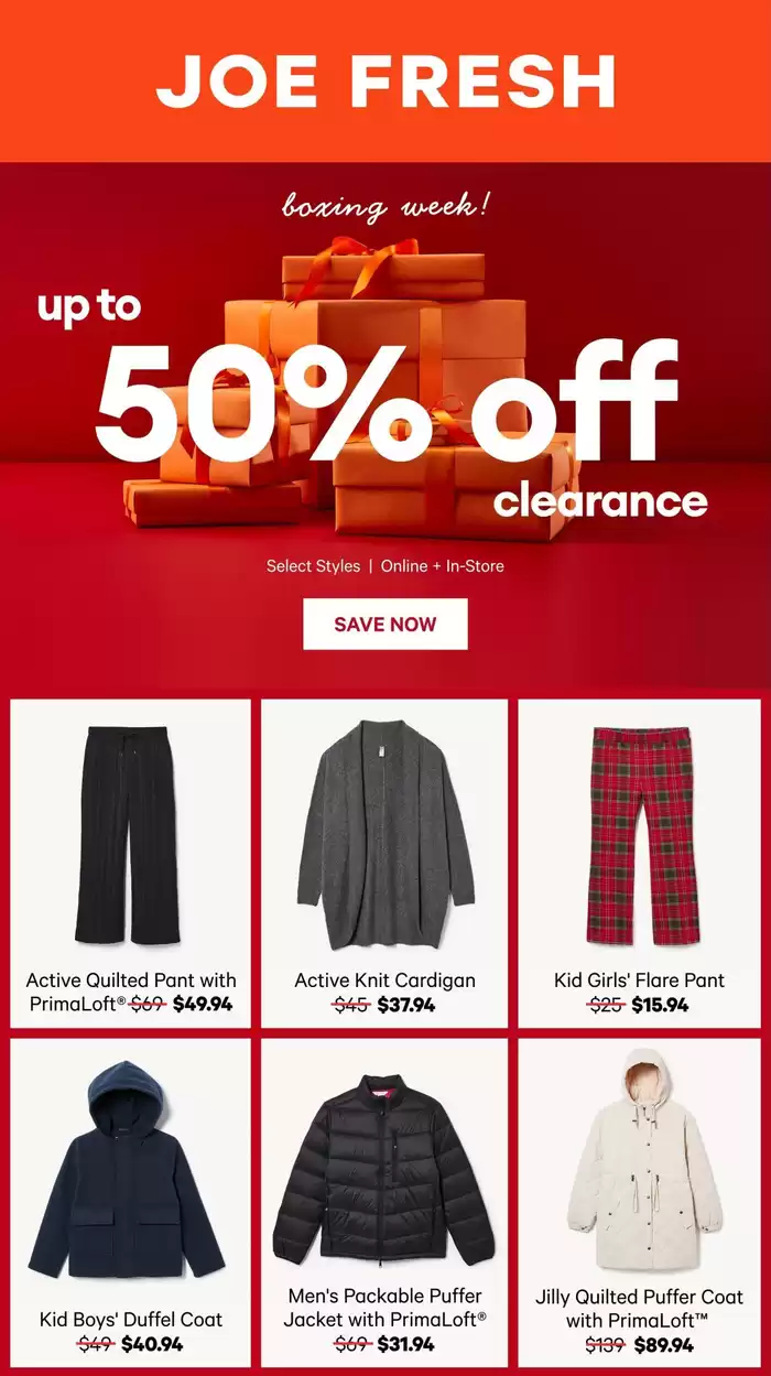 Joe Fresh catalogue in Milton | Up To 50% Off | 2024-12-30 - 2025-01-01