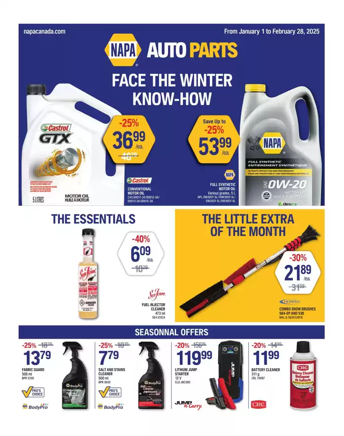 NAPA Auto Parts catalogue in Woodstock | Flyer | 2025-01-01 - 2025-02-28