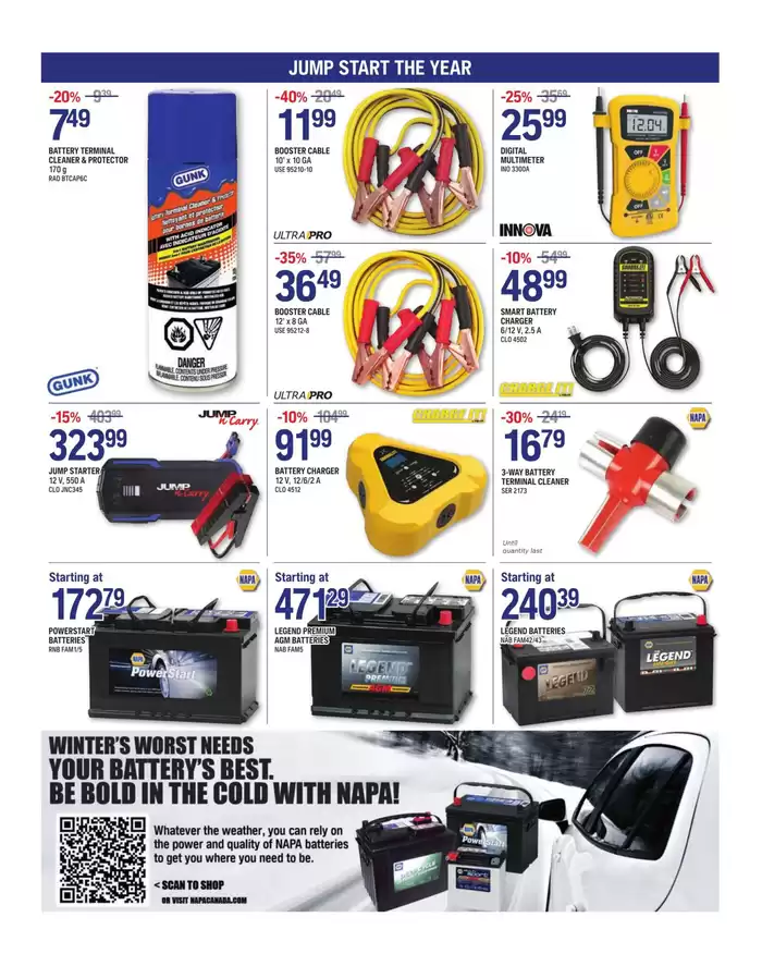 NAPA Auto Parts catalogue in Woodstock | Flyer | 2025-01-01 - 2025-02-28