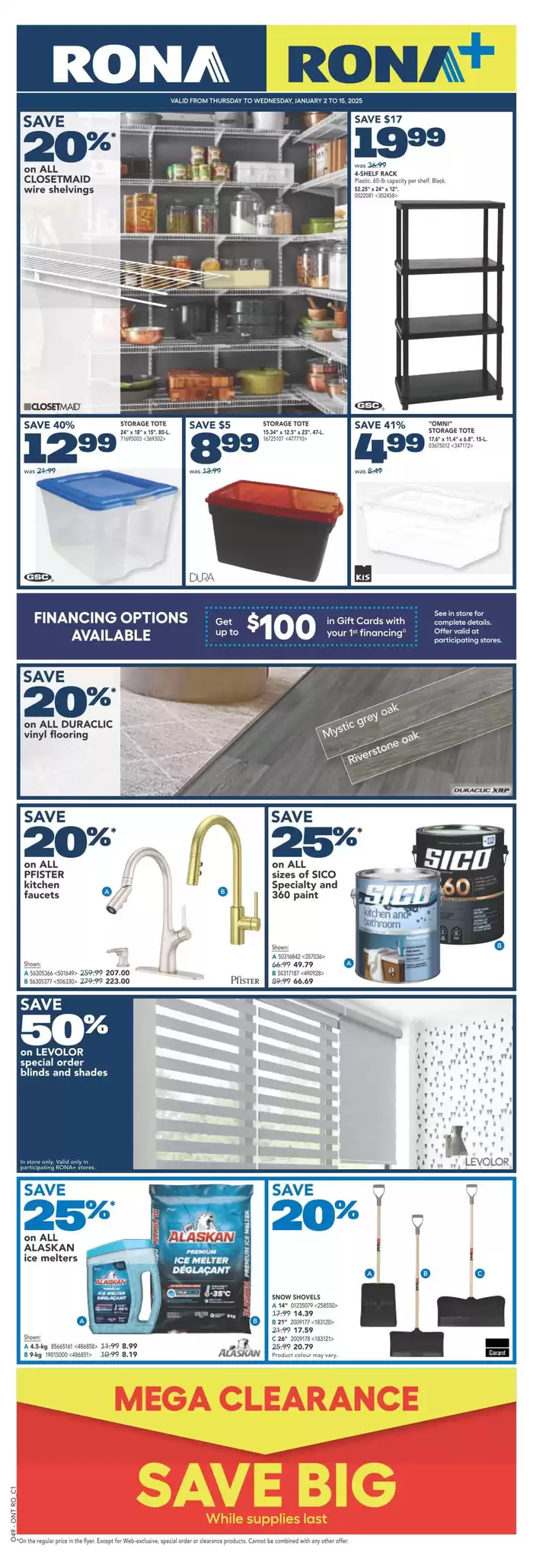 RONA catalogue in Oshawa | Current deals and offers | 2025-01-02 - 2025-01-08