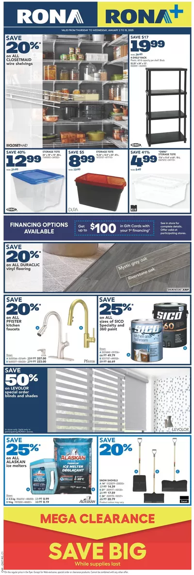 Garden & DIY offers in North York | Current deals and offers in RONA | 2025-01-02 - 2025-01-08