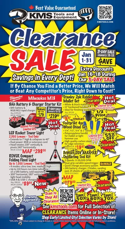 Garden & DIY offers in Calgary | KMS Tools January 2025 Clearance Sale in KMS Tools | 2025-01-01 - 2025-01-08