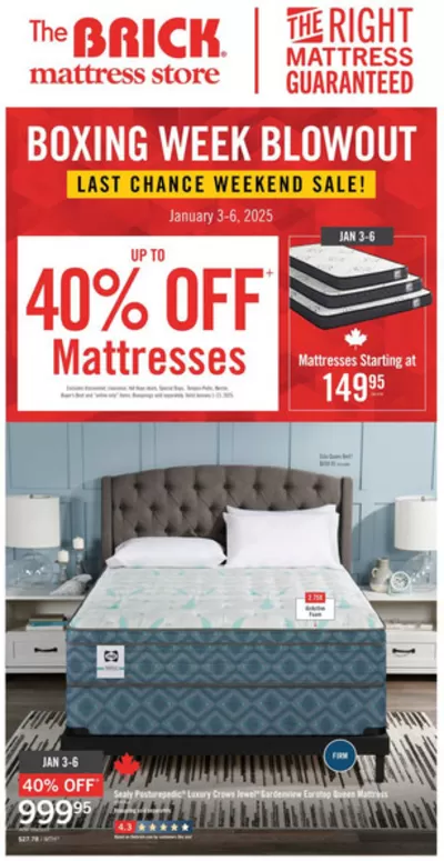 Home & Furniture offers in Vancouver | Brick Mattress Store in The Brick | 2025-01-01 - 2025-01-13