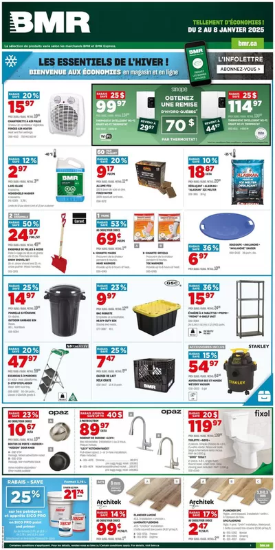 BMR catalogue in Sherbrooke QC | Weekly Ad | 2025-01-02 - 2025-01-08