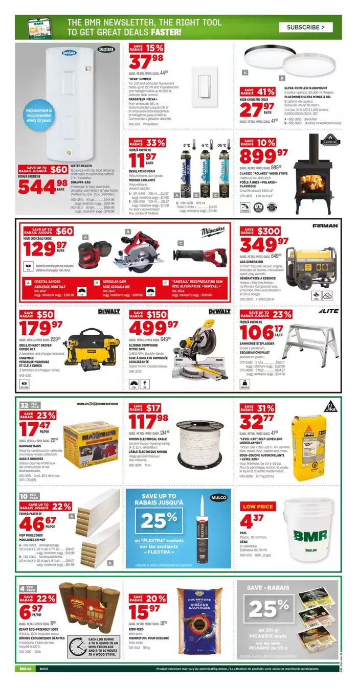 BMR catalogue in Sherbrooke QC | Top deals for all customers | 2025-01-02 - 2025-01-08