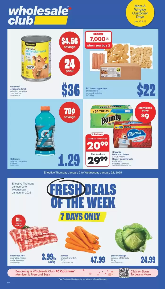 Wholesale Club catalogue in Oshawa | Wholesale Club Weekly ad | 2025-01-02 - 2025-01-22