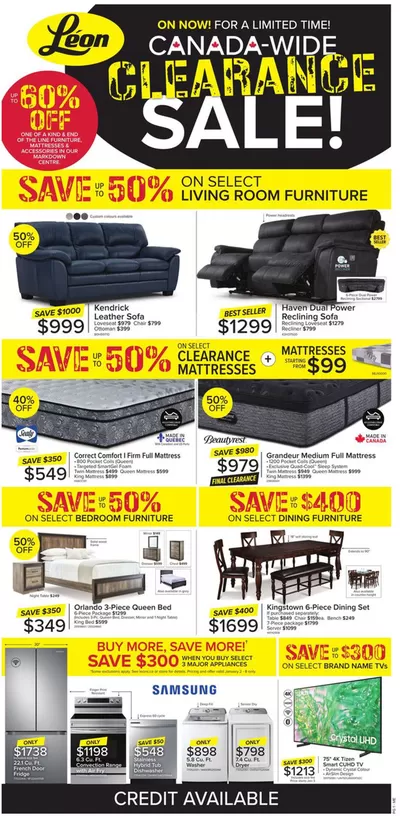 Home & Furniture offers in Carignan | Our best bargains in Leon's | 2025-01-02 - 2025-01-15