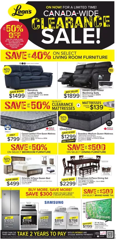 Home & Furniture offers in Saint Albert | Offers for bargain hunters in Leon's | 2025-01-02 - 2025-01-15