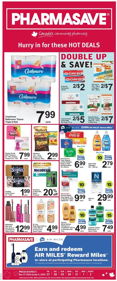 Pharmacy & Beauty offers in Guelph | Exclusive bargains in Pharmasave | 2025-01-03 - 2025-01-10