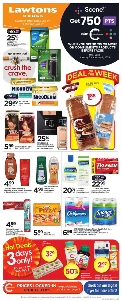 Pharmacy & Beauty offers in Lunenburg | Weekly Ad in Lawtons Drugs | 2025-01-03 - 2025-01-09