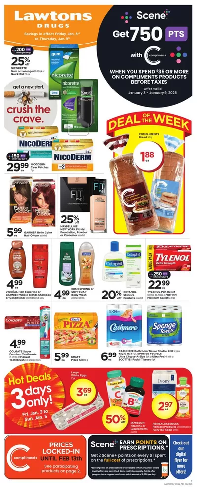 Pharmacy & Beauty offers in Lunenburg | Great offer for bargain hunters in Lawtons Drugs | 2025-01-03 - 2025-01-09