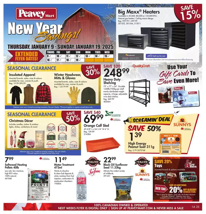 Peavey Mart catalogue in Whitchurch-Stouffville | New Year Savings | 2025-01-03 - 2025-01-19