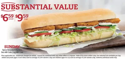 Restaurants offers in Kitchener | Special Offers in Mr Sub | 2025-01-03 - 2025-01-17