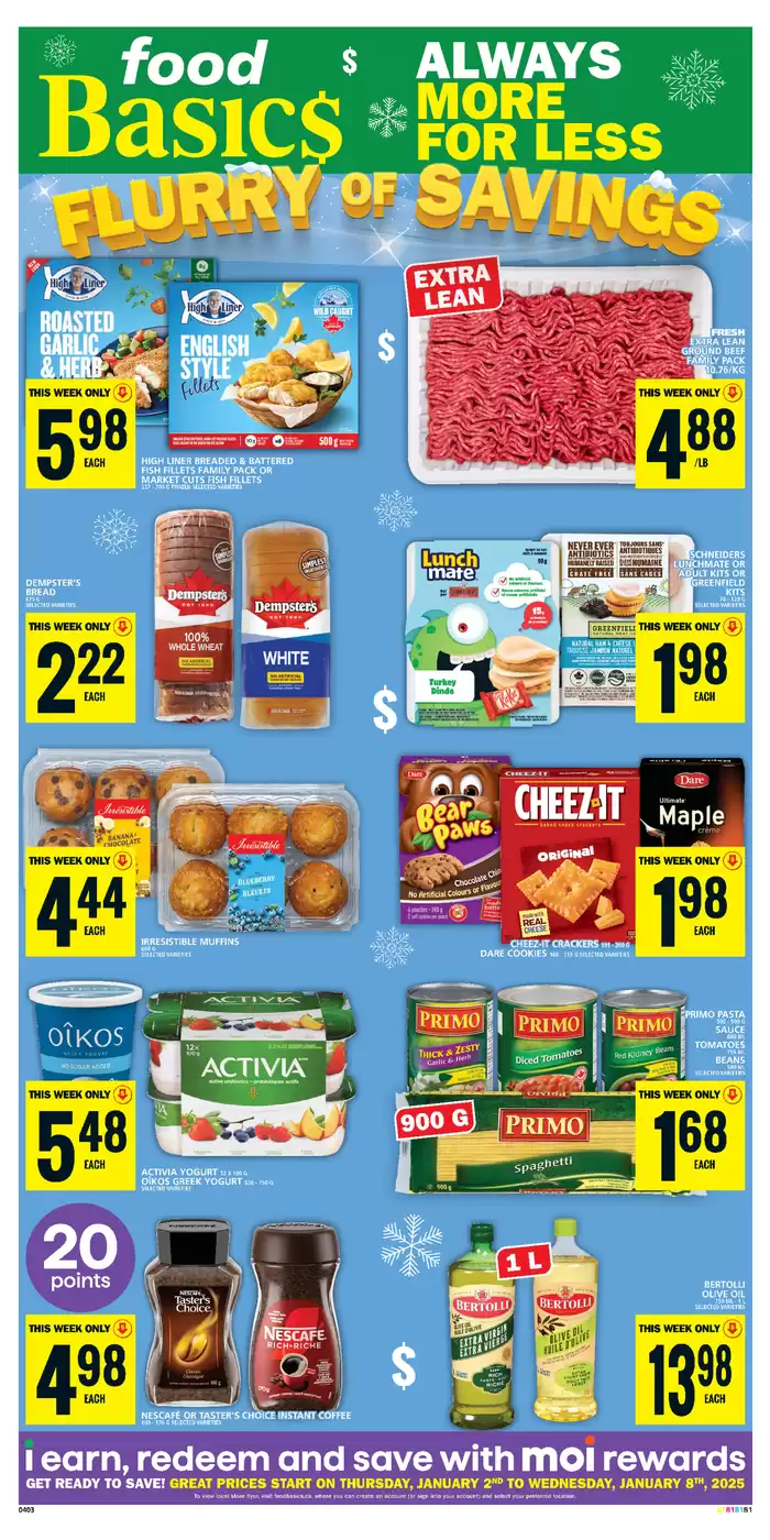 Food Basics catalogue in Sarnia | Food Basics weekly flyer | 2025-01-02 - 2025-01-08