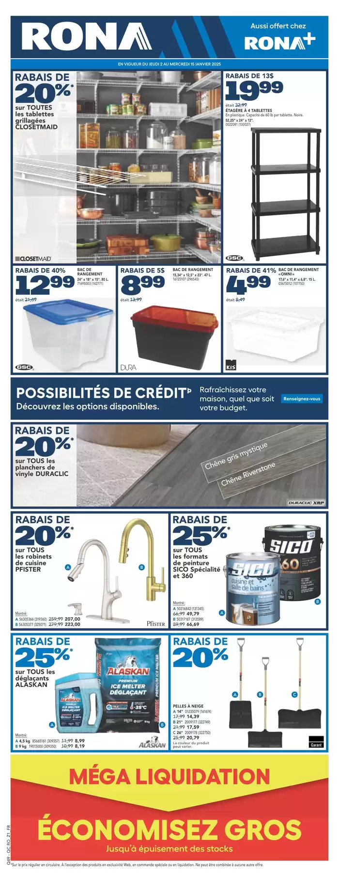 RONA catalogue in Gaspé | Exclusive deals for our customers | 2025-01-09 - 2025-01-15